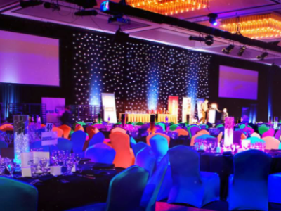 stage lighting in a corporate event