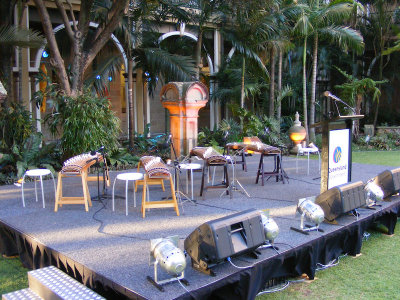 lighting on an outdoor performance